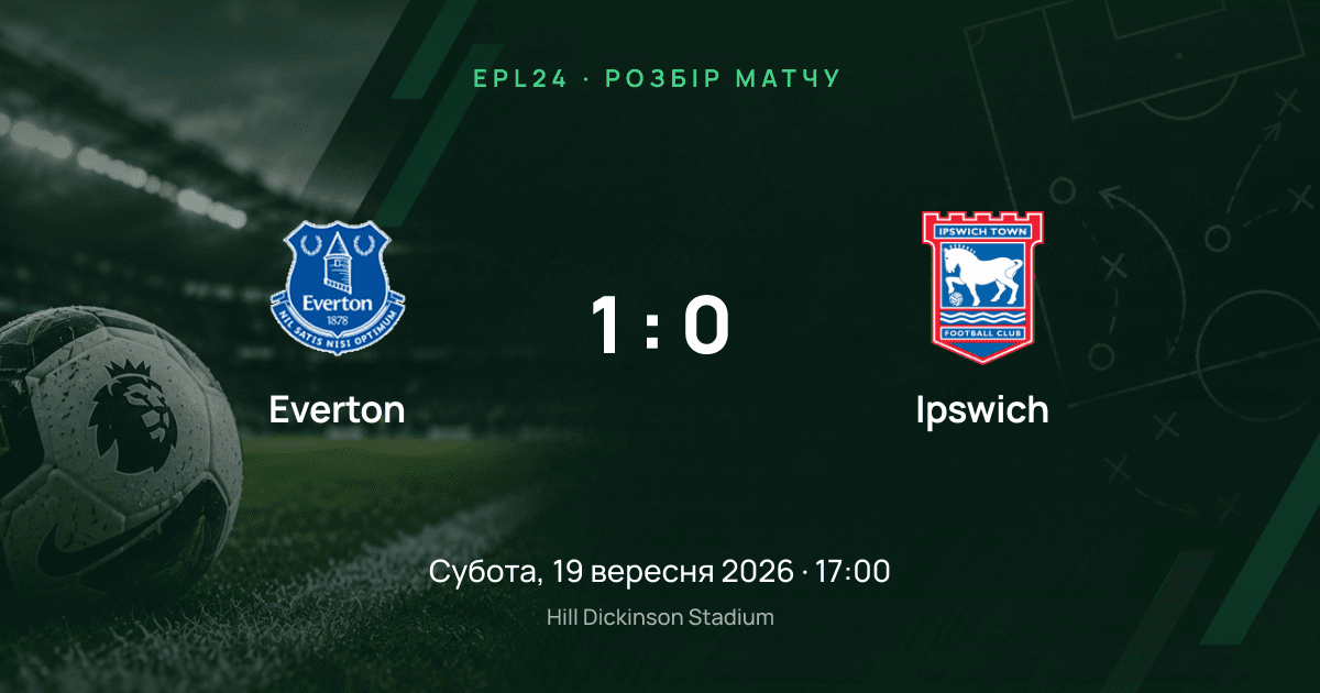 Евертон — Іпсвіч 1:0: розбір матчу